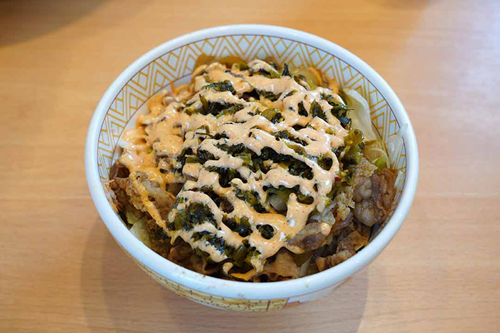 高菜明太マヨ牛丼ライト（並盛）