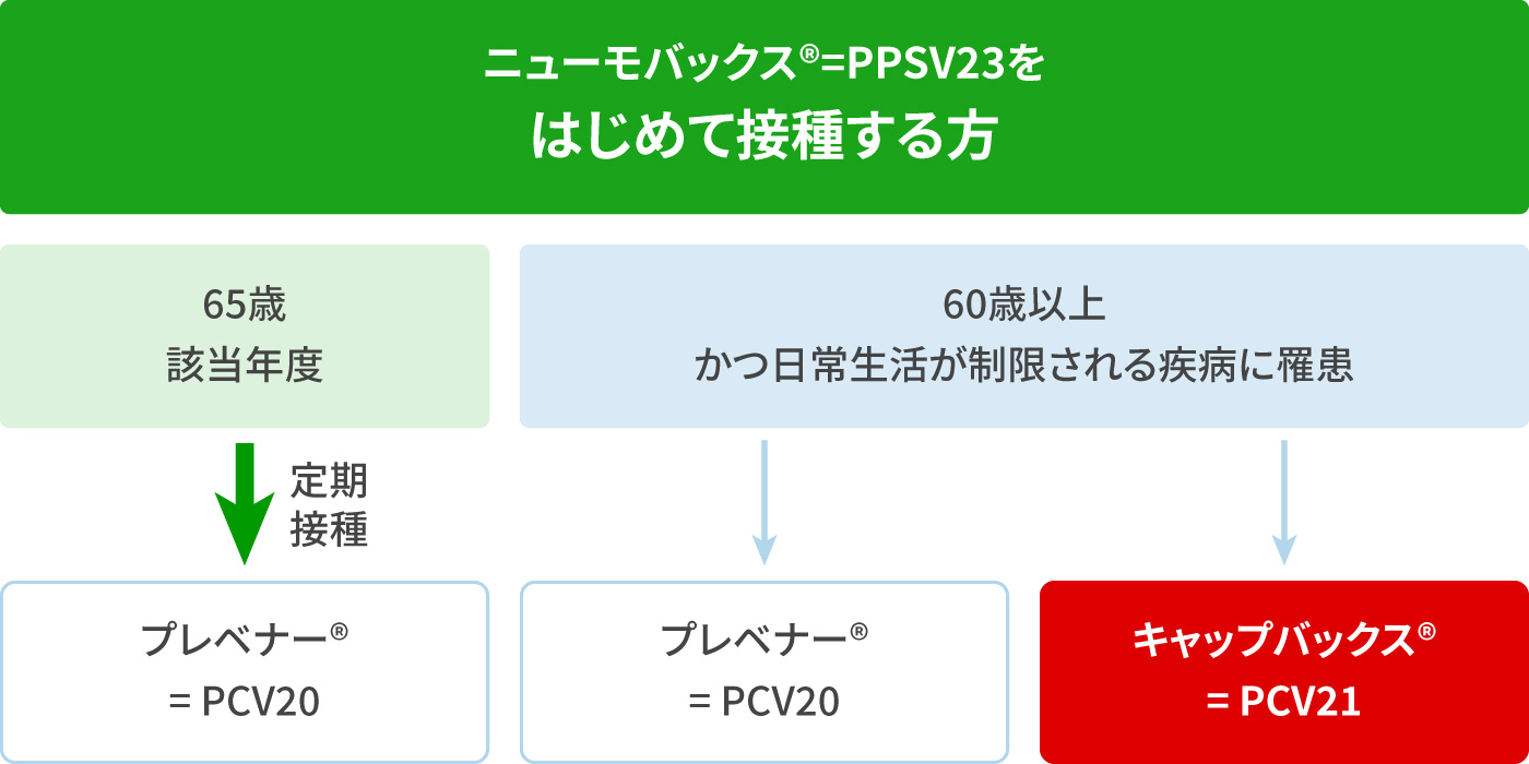 65歳以上の成人に対する肺炎球菌ワクチン接種スケジュールの考え方